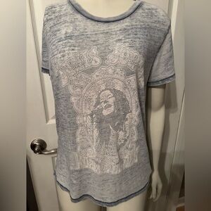 Lucky Brand Janis Joplin burn out tee S/M